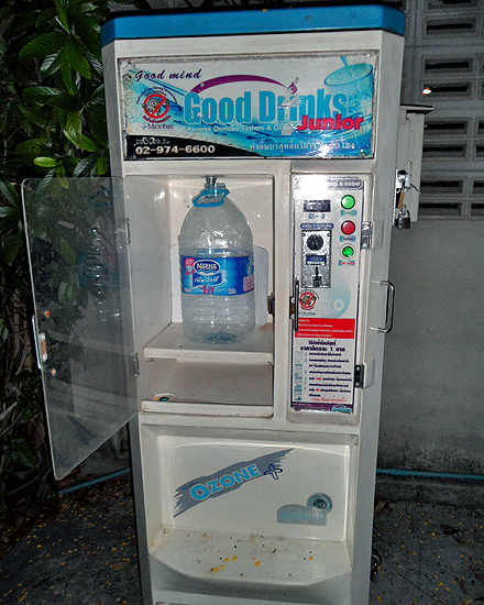 Machine dispensing filtered Water in Thailand