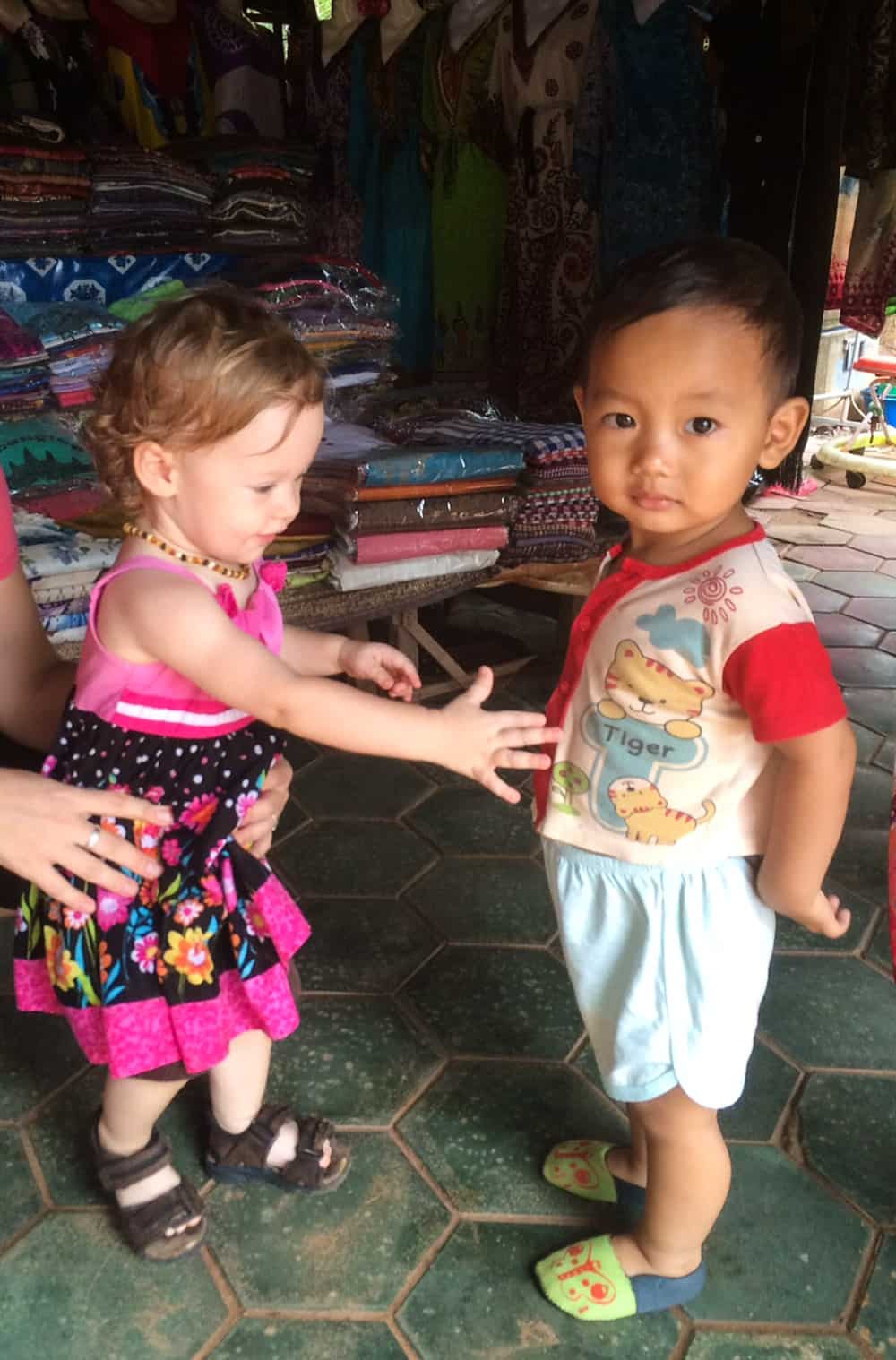 Olivia and Toddler in Cambodia