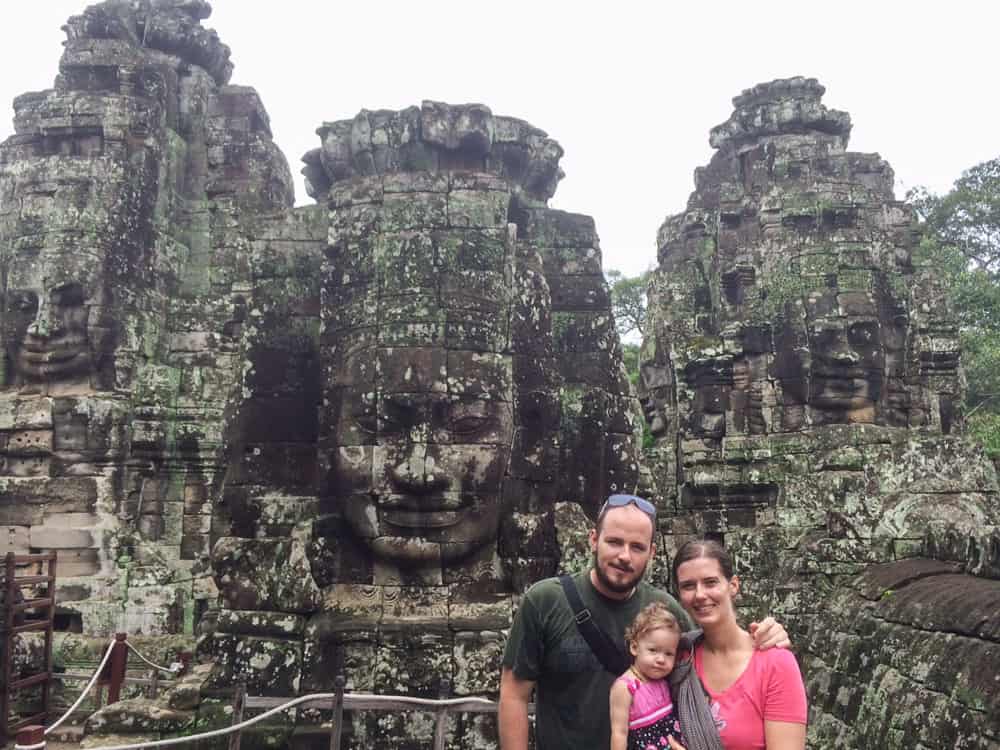 Carved Rock Faces in Cambodia